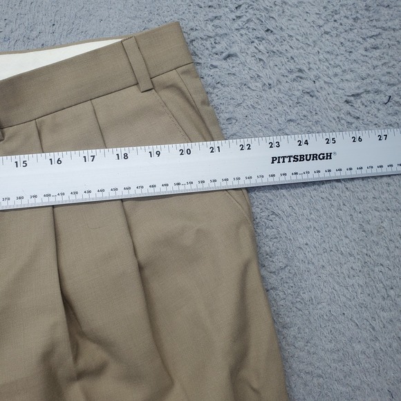 Lauren Ralph Lauren Dress Pants Mens 38x30 Tan Wool Super Loo's Pleated Front - Picture 6 of 10